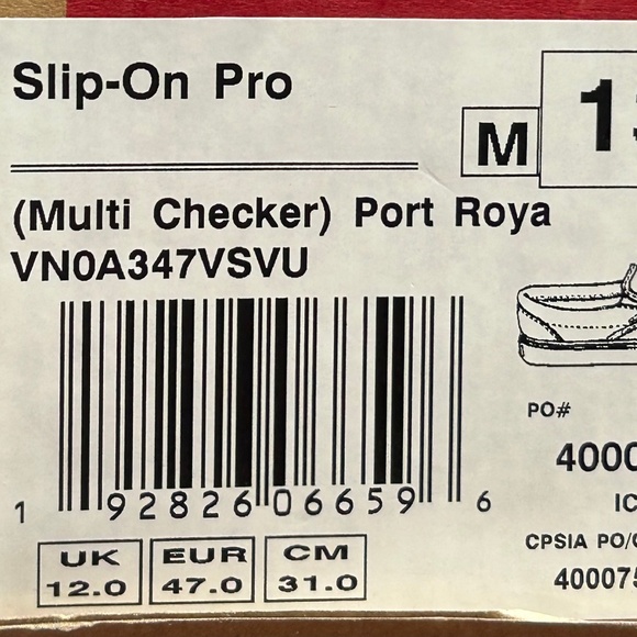 Vans Slip On Pro Multi Checker Port Royale Shoes - Picture 9 of 9